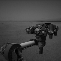 Bras de Curiosity vu par lui-même sur Mars - Crédits NASA/JPL Caltech