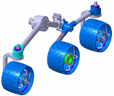 Digital model of one of the two running gears